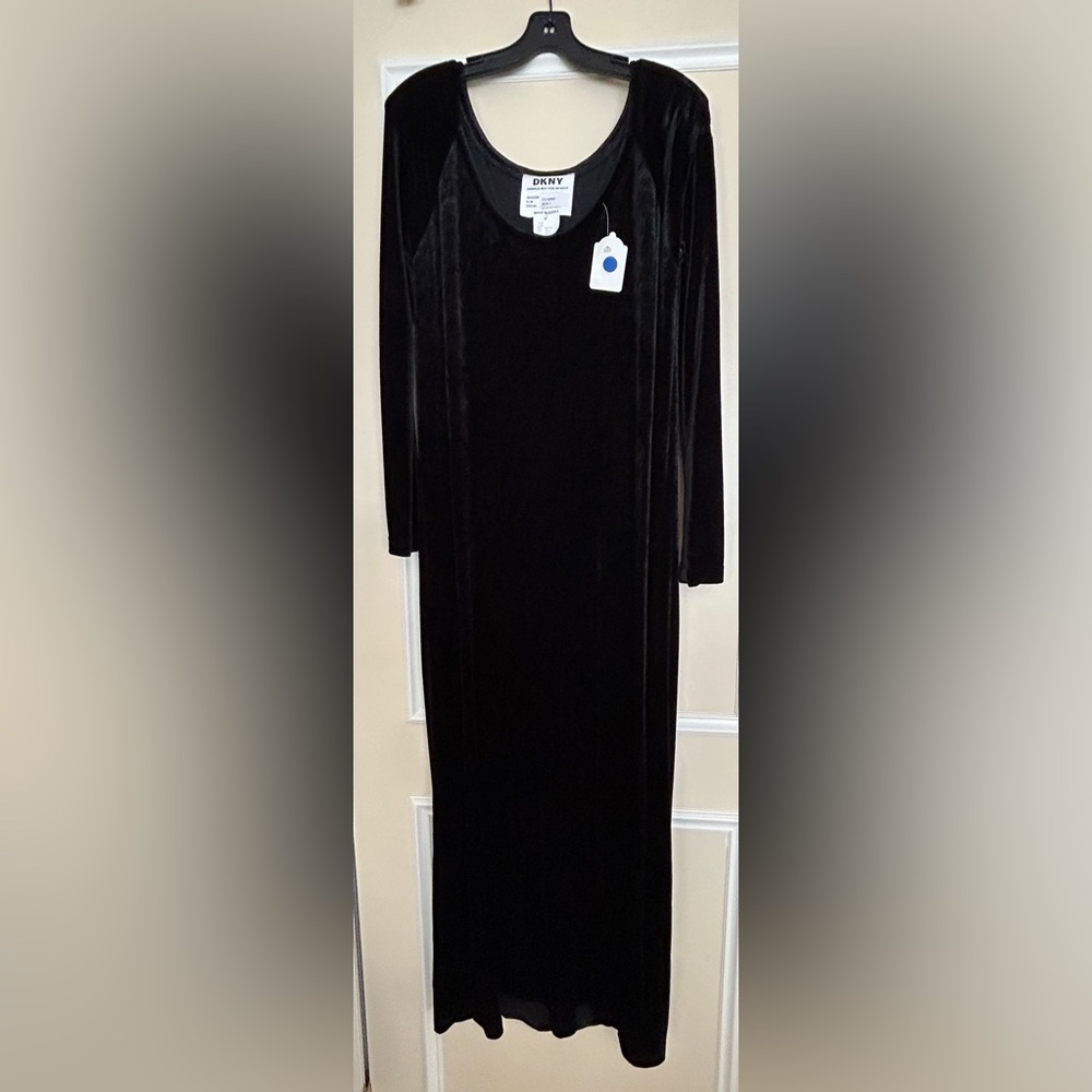 NEW DKNY Elegant Black Velvet Dress